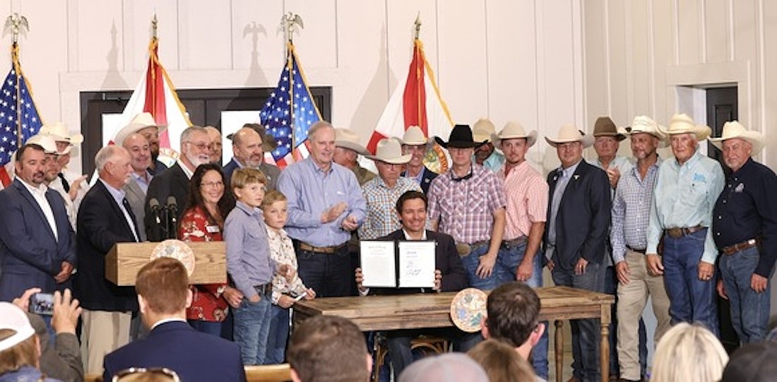 Gov. Ron DeSantis signed a Farm Bill into law.