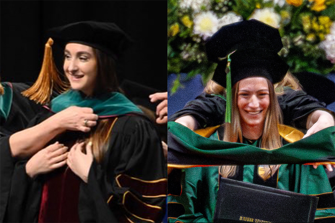 Sisters Stephanie and Samantha Esposito, grandchildren of longtime Longboaters Anthony and Mabel Esposito, both recently graduated from medical school.