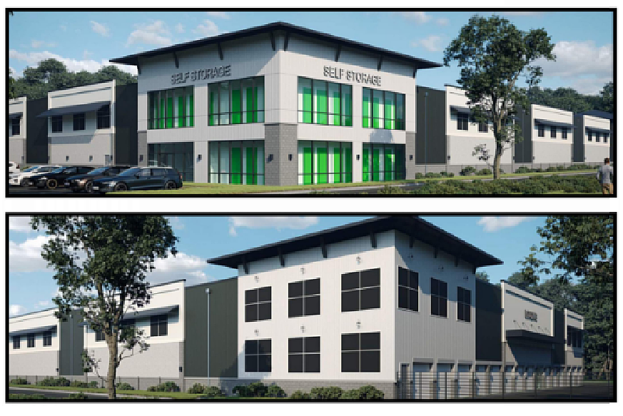 A rendering of the proposed storage unit facility for Pine Lakes Parkway. Courtesy of Palm Coast meeting documents