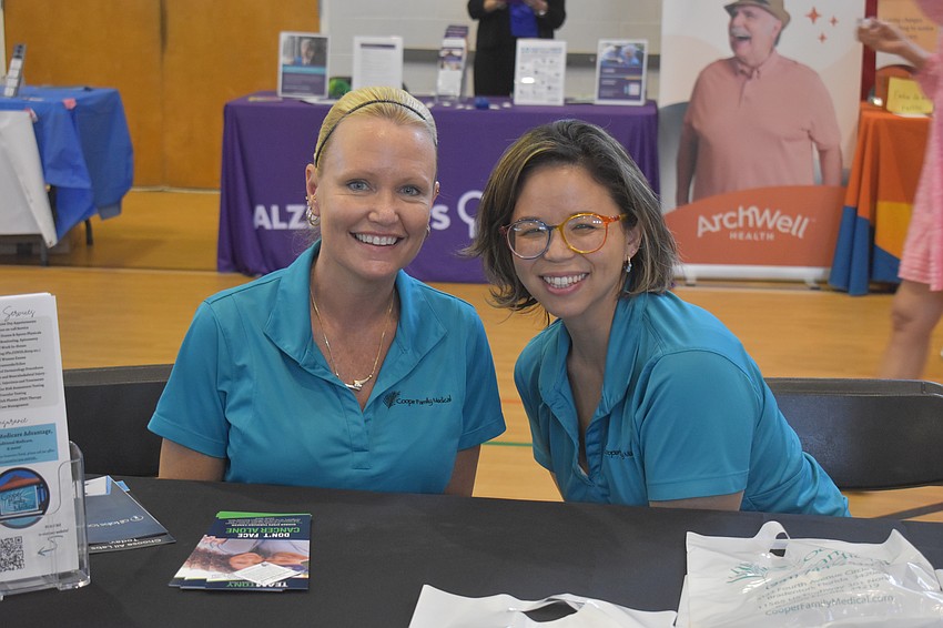 Nurse case manager Angel Hill and marketing director Valerie Franks with Cooper Family Medical had a booth at the senior fair. They have locations in Bradenton and Parrish.