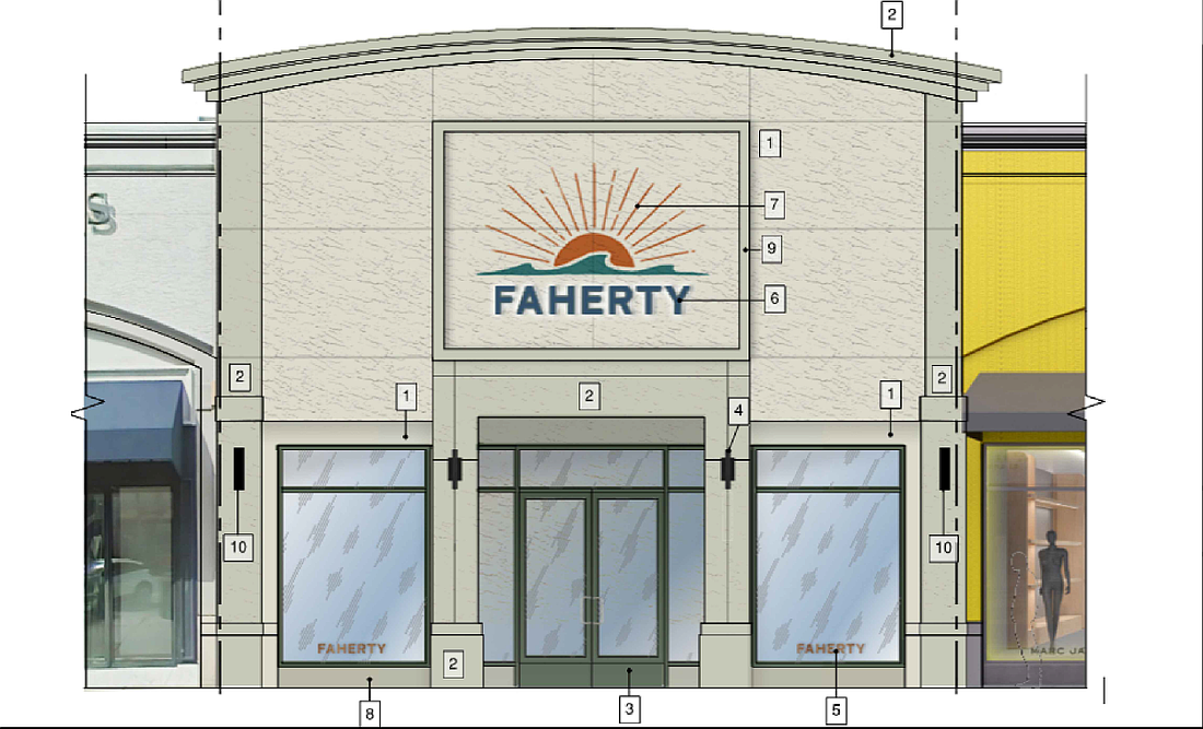 Faherty plans a store at 4812 River City Drive, Unit 121, next to Marc Jacobs in St. Johns Town Center.