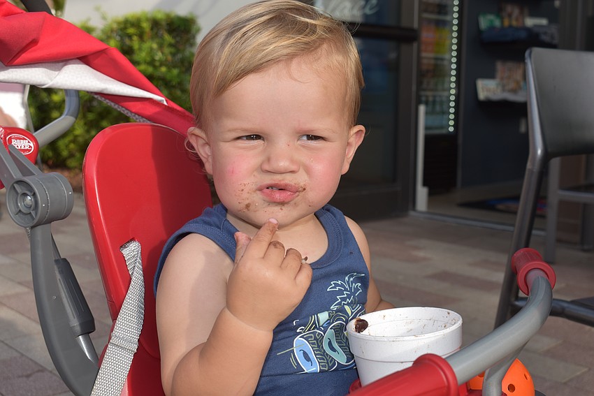 Lakewood Ranch's 15-month-old Parker Monte dines on rice and beans.
