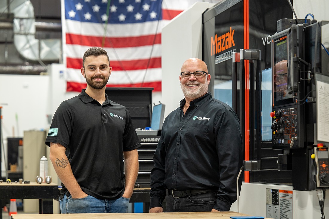 Spectrum Custom Molds & Manufacturing COO Adam Guidoboni and his father, CEO Mike Guidoboni, say their Palmetto company has seen an uptick in business amid tariff concerns.