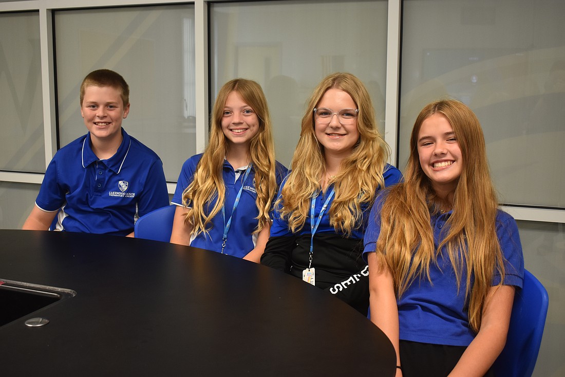 Eddy Thomas, Kylie West, Kylah Scheetz and Charlotte Humlicek are among the 34 seventh grade students that will skip the eighth grade and start taking high school level classes next school year through the SOAR program.