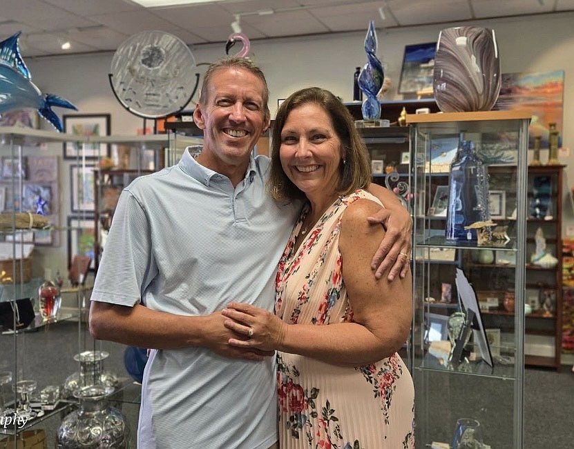 Sara Meinking (right) and her husband, Edward. Courtesy photo