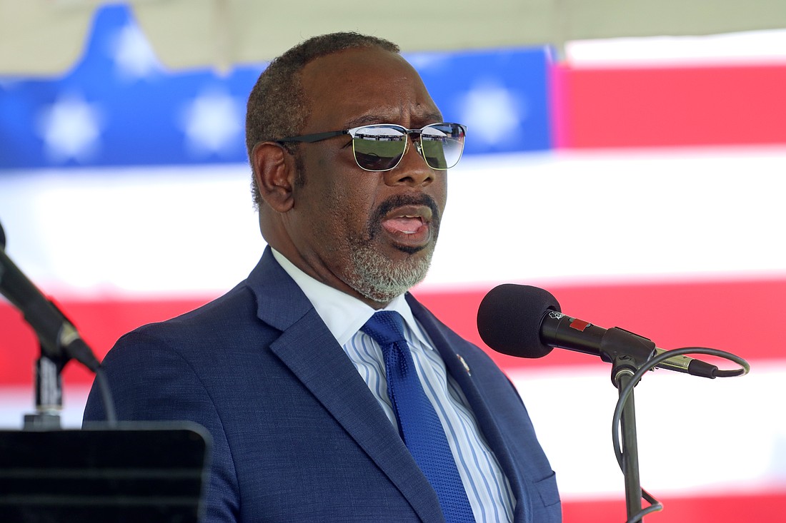 Orange County Mayor Jerry Demings presented a proclamation at Woodlawn’s Memorial Day Service.