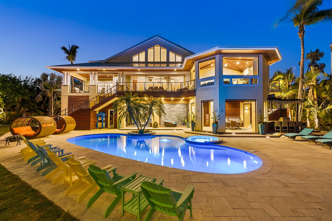 "The seamless transition to outdoor living is where this estate truly shines," the listing says. "Expansive balconies and terraces provide uninterrupted views of the turquoise Gulf waters."