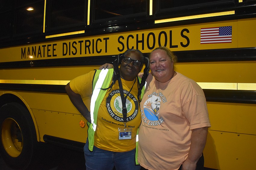 Bus attendant Joyce Gavin says she loves to see the kids dress up for events like picture day and graduation. Bus driver Shawna Salvador says her favorite part of the job is the kids.