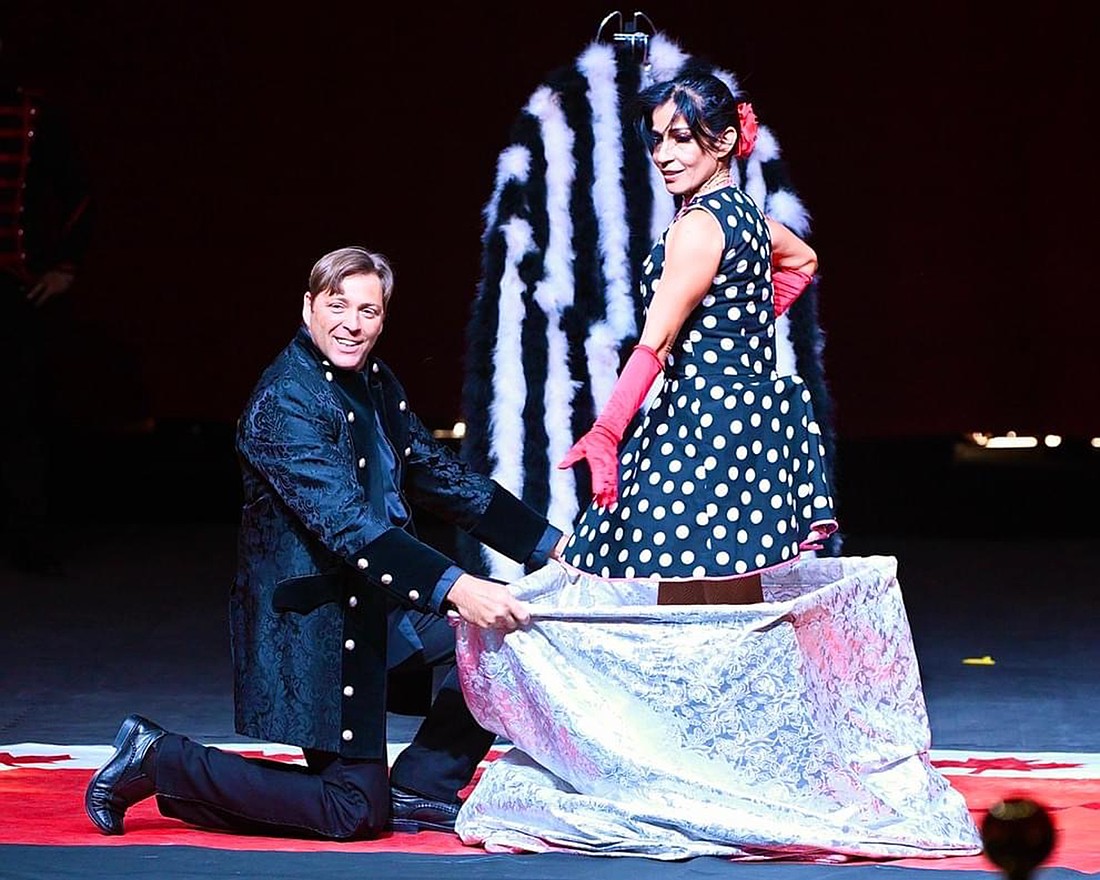 The duo Zeman Quick Change delights audiences at the Summer Circus Spectacular, which runs through Aug. 9 at The Ringling.