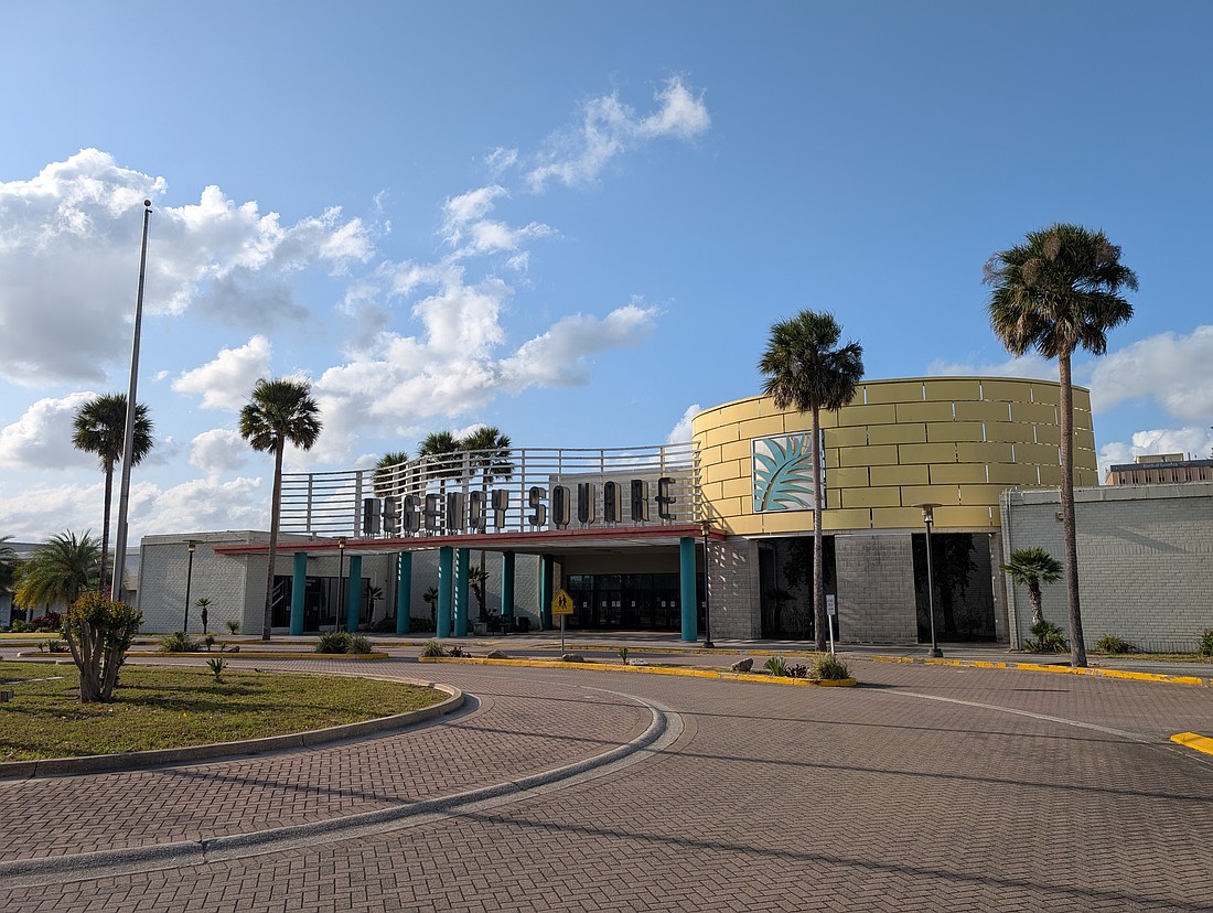 The former main entrance to Regency Square Mall on the south side of the property. The only way to enter the mall now is through its food court on the north side of the center. The last two venues inside the mall, Tokyo Sakura and Rogers Jewelers, are closing May 31 ahead of the final closure of the interior of the mall June 1.