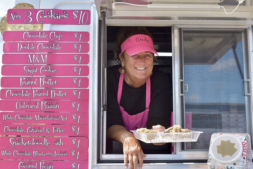 Cindy Unzicker of Bite Me Cookies by Cindy is offering samples of her homemade, fresh baked chocolate chip cookies.