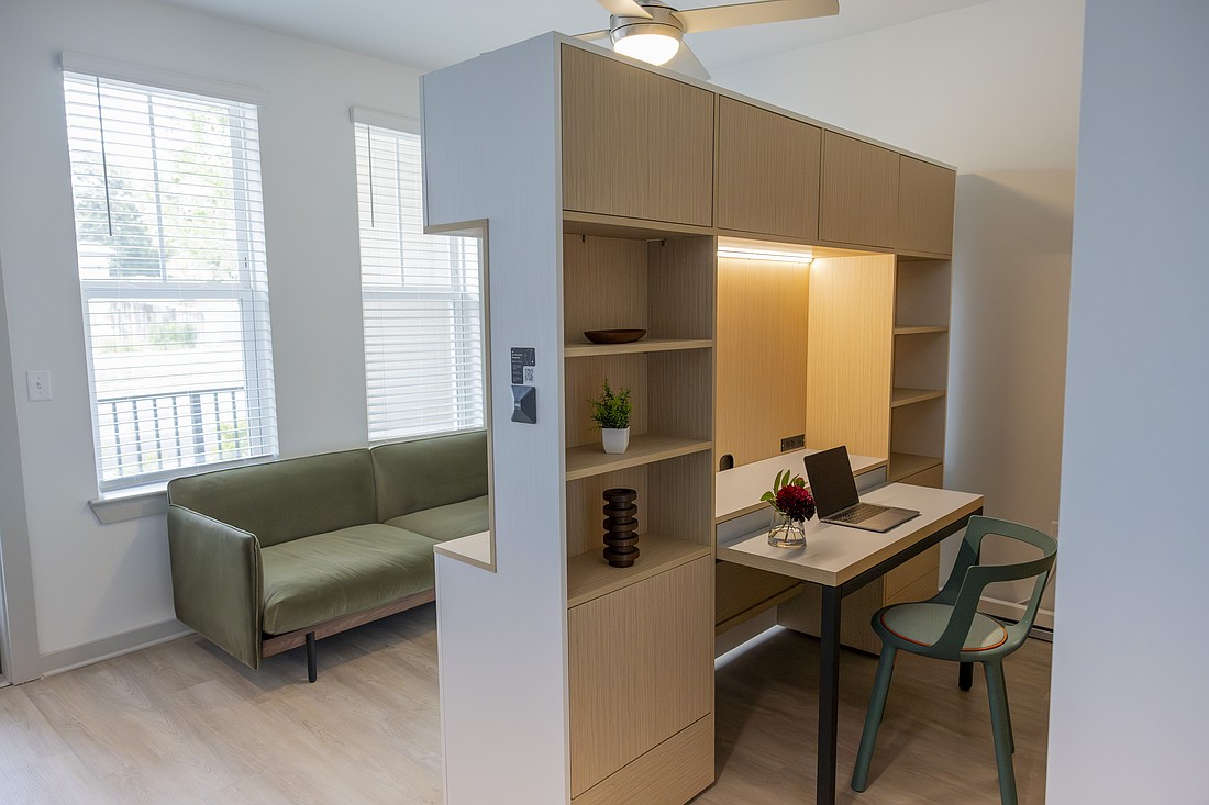 Corner Lot Living is introducing Ori’s “Pocket Offices” in some units at the new Springfield and Southbank apartments.