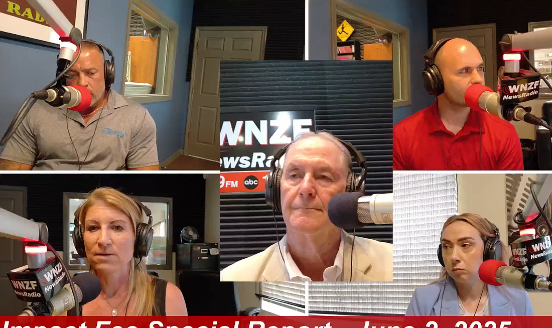 A screen shot of the June 2 "Free For All" talk show at WNZF radio. Image from WNZF live stream