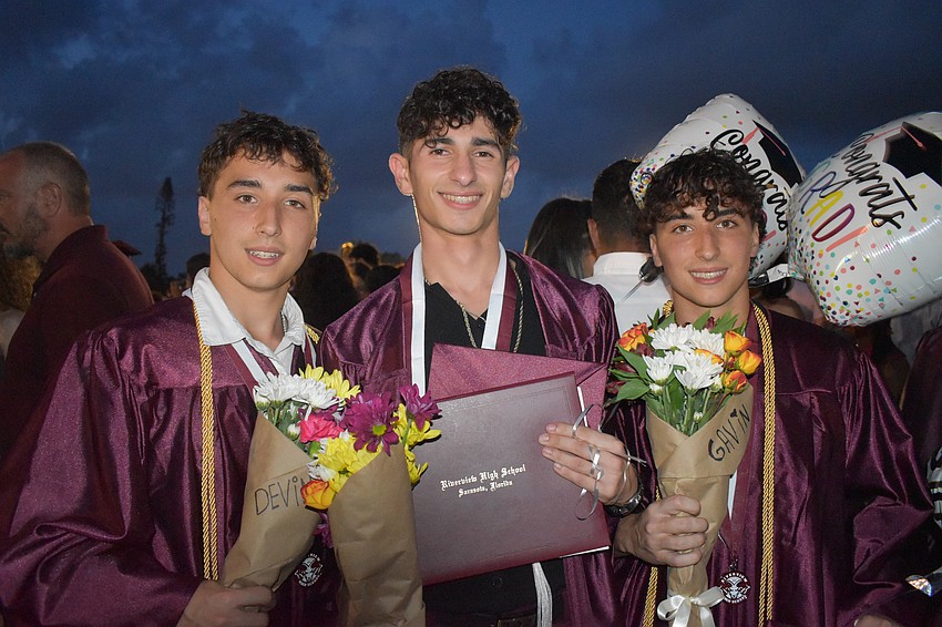 Devin Capriola, Domini Figueroa, and Devin's twin brother Gavin Capriola.