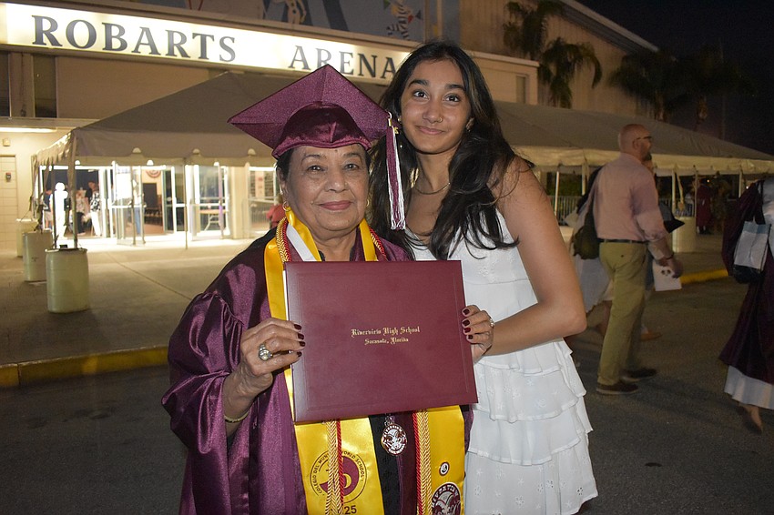 Promila Khana tries on her granddaughter Kashvi Khanna's robes.