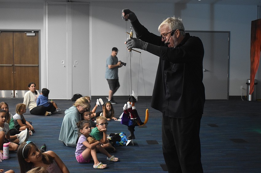 Bickel enjoys taking the puppets out to the audience. He says he believes it heightens the show.