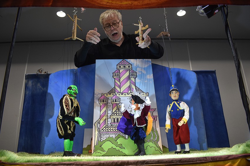 Jerry Bickel, founder and executive director of Bits ‘N Pieces Puppet Theatre, says his main goal at his shows is to inspire children to immerse themselves in stories and to read books.
