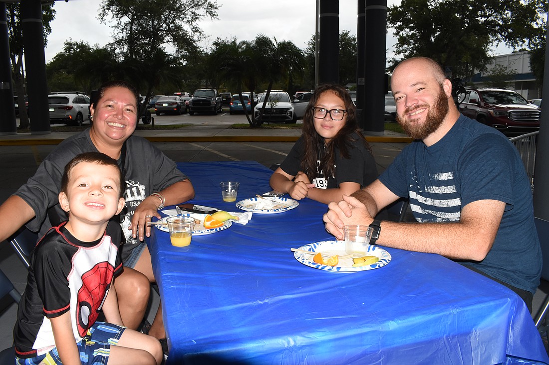Lucas Lindbloom, 5, his mother Ana Lindbloom, sister Isabella Lindbloom, 15, and father Thomas Lindbloom