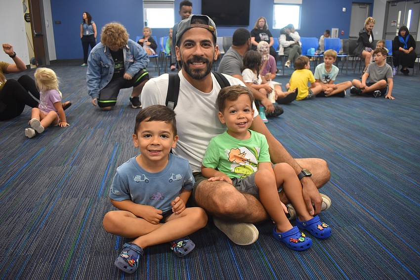 Lakewood Ranch's Anthony Palazzo came to the puppet show along with his two sons, 4-year-old Enzo and 3-year-old Anthony.
