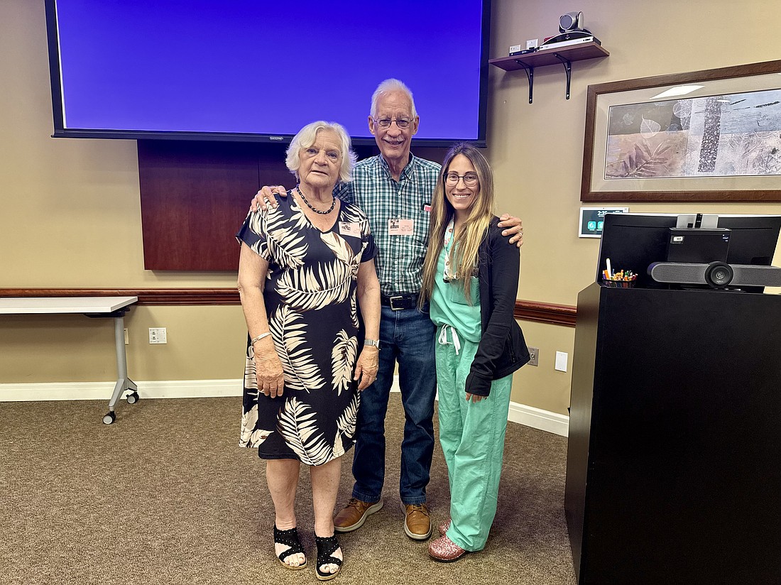 Indiana's Dawn Klatt, left, hopes to highlight Hernia Awareness Month with Dr. Emily Helmick from Dr. P. Phillips Hospital.