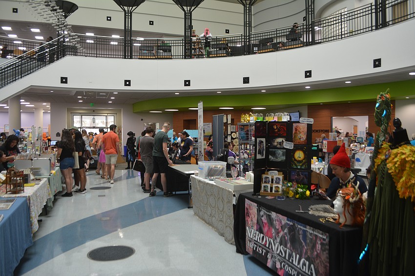 Vendors are all set up and ready for the SRQCon 2025 at the Selby Library.