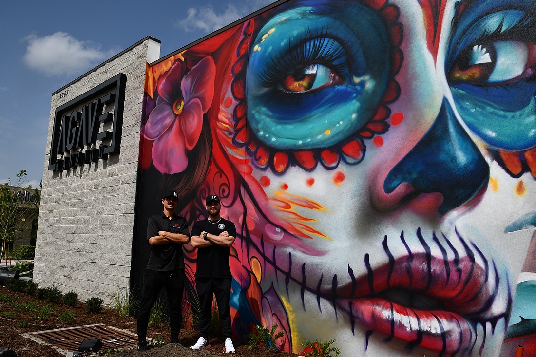 Mathew Baum, the president of Wolverine Management, and Matthew Faul, the chief operating officer, were thrilled to open Agave Bandido in Hamlin. The restaurant features murals Maimi artist Ruben Ubiera created to match the Day of the Dead theme.