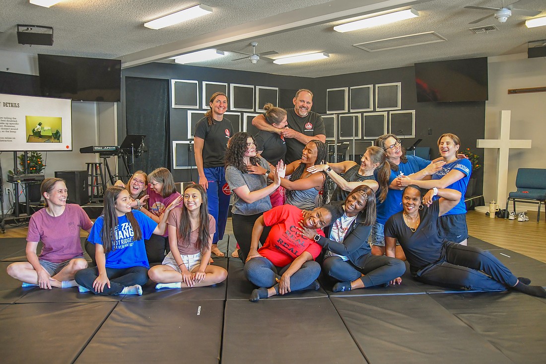 Windermere Police Chief Dave Ogden led a women’s self-defense class at the West Orange Dream Center.