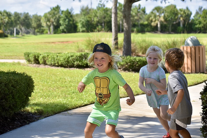 Solera's Jack Kenna, 4, leads the pack.