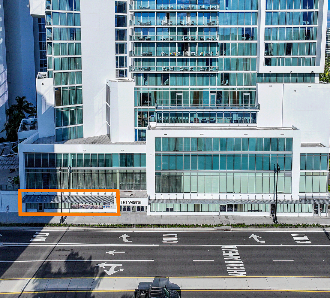 Suite 150 at 100 Marina View Drive faces U.S. 41 and is on the ground floor of The Westin.