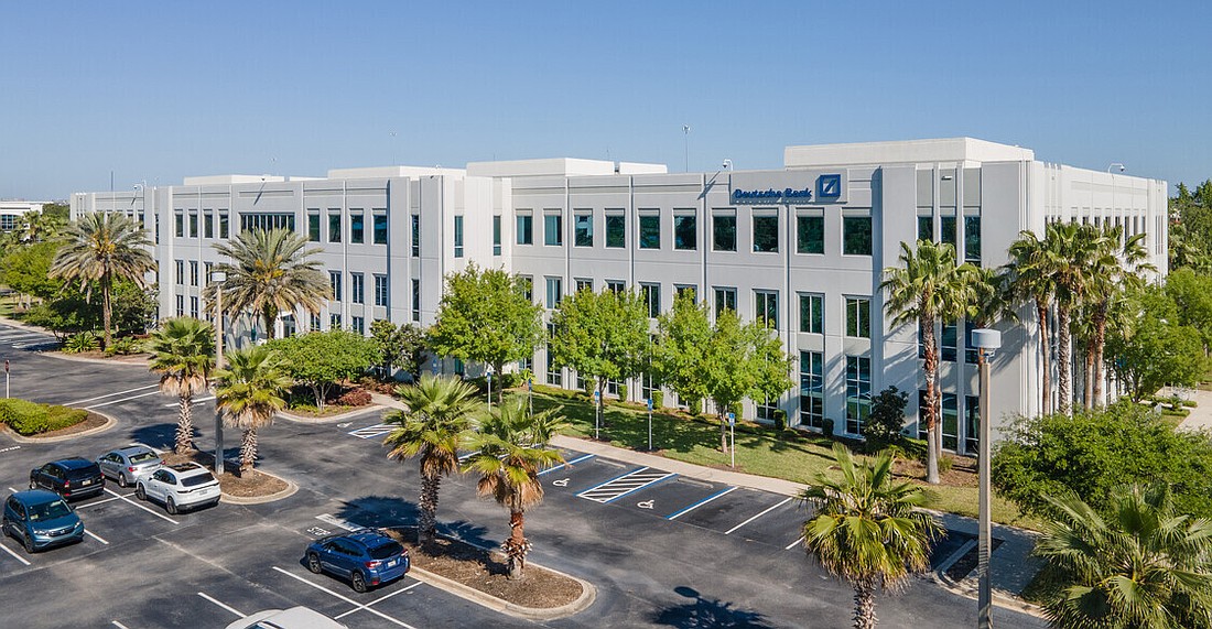 The Deutsche Bank office building south of Town Center at 5201 Gate Parkway.