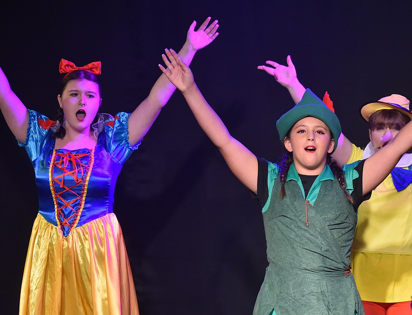 Parrish resident Rebecca Buehler plays Snow White and Bradenton resident Gabriella Giobergia plays Peter Pan.
