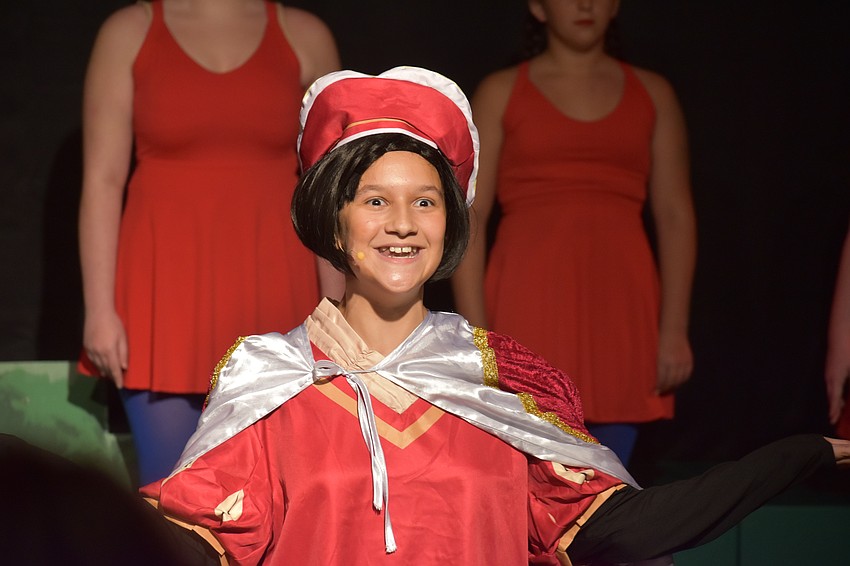 Parrish resident Noelle Androsyan plays Lord Farquaad, the comically short ruler of Duloc who wants to marry Princess Fiona to become king.