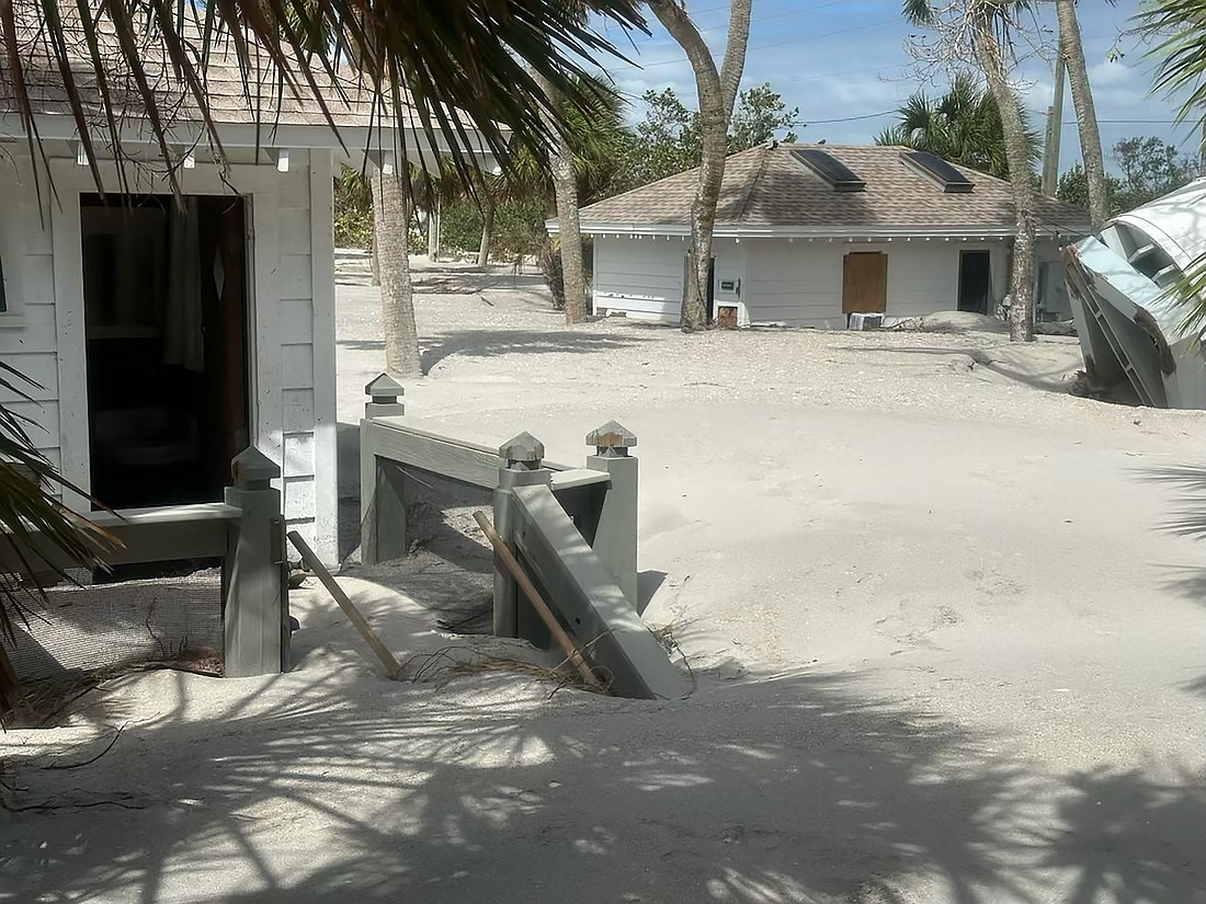 The campus of the Hermitage Artist Retreat on Oct. 10, 2024, the day after Hurricane Milton made landfall.