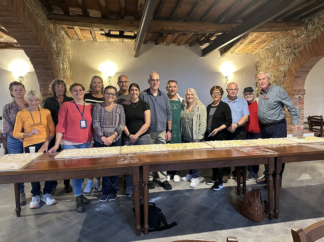 The group that traveled with the Longboat Key Chamber of Commerce for last year's trip to Italy pose for a photo. This year, participants are heading to Ireland.