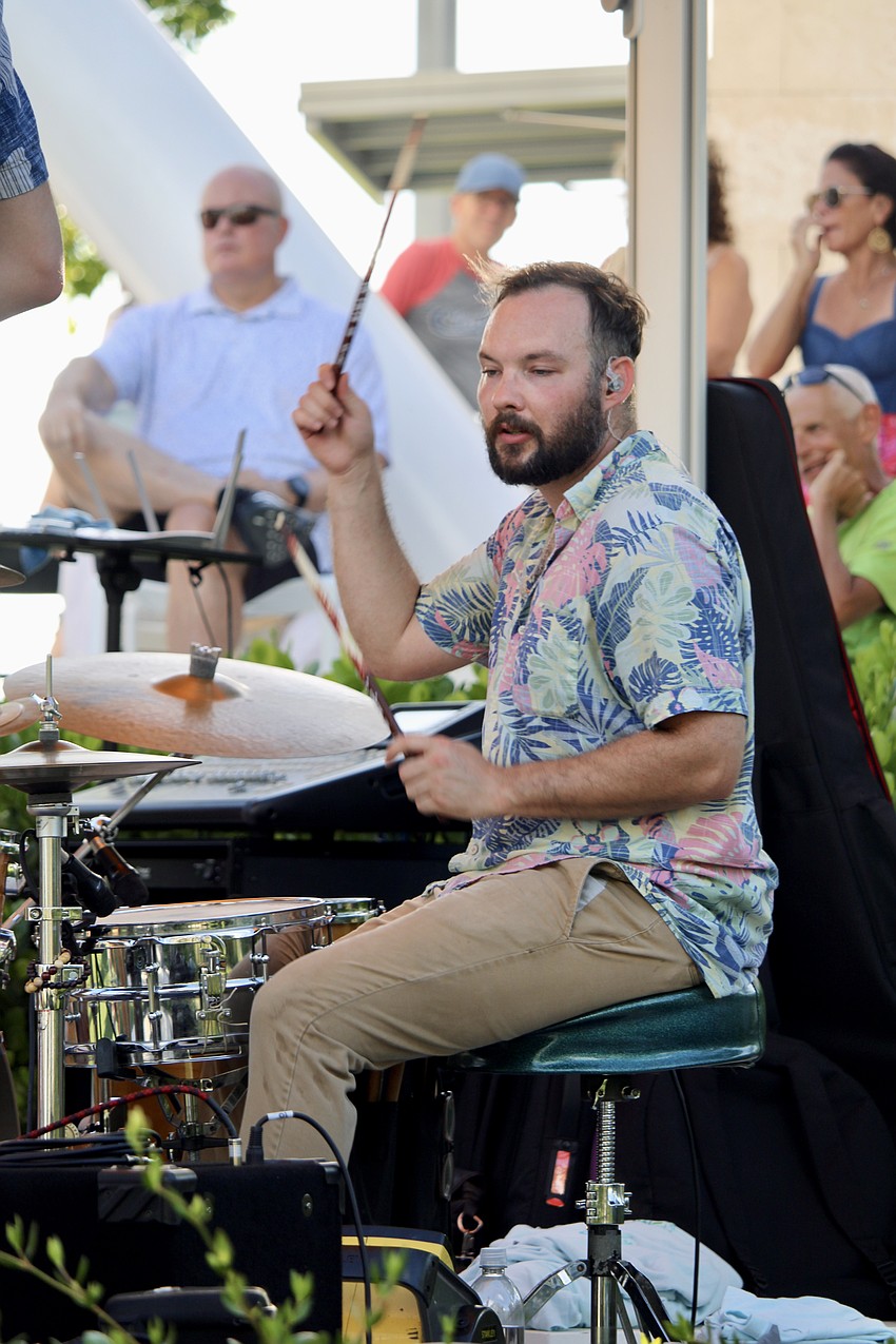 Drummer Cayce Dillard plays the Father's Day special at Sundays at The Bay.