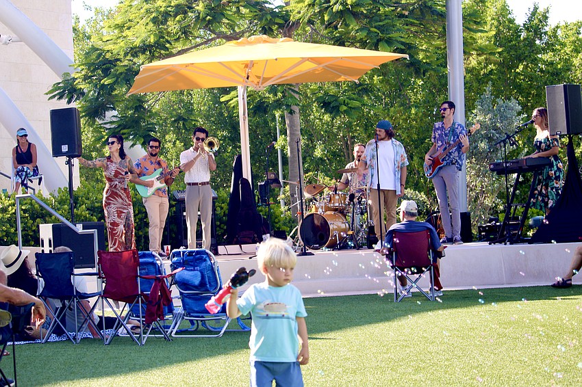 Families packed The Oval for the Father's Day performance by The Rockefellers.