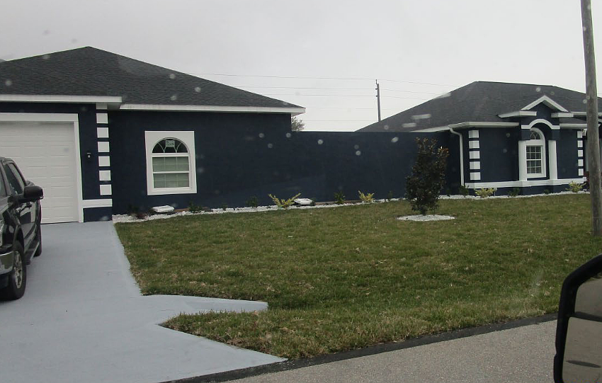 A Palm Coast home with an LRV that city staff says is outside the code restrictions. Image courtesy of Palm Coast Jan. 14 council meeting documents