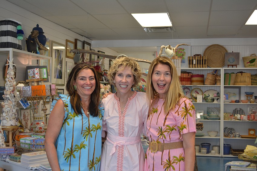 From left to right: Michelle Romine (artist and owner of Costal Magpie Studios), Margaret Rohr (owner of Dalton Reed Interiors) and Heather Rippy (owner of Driftwood Beach Home and Garden)