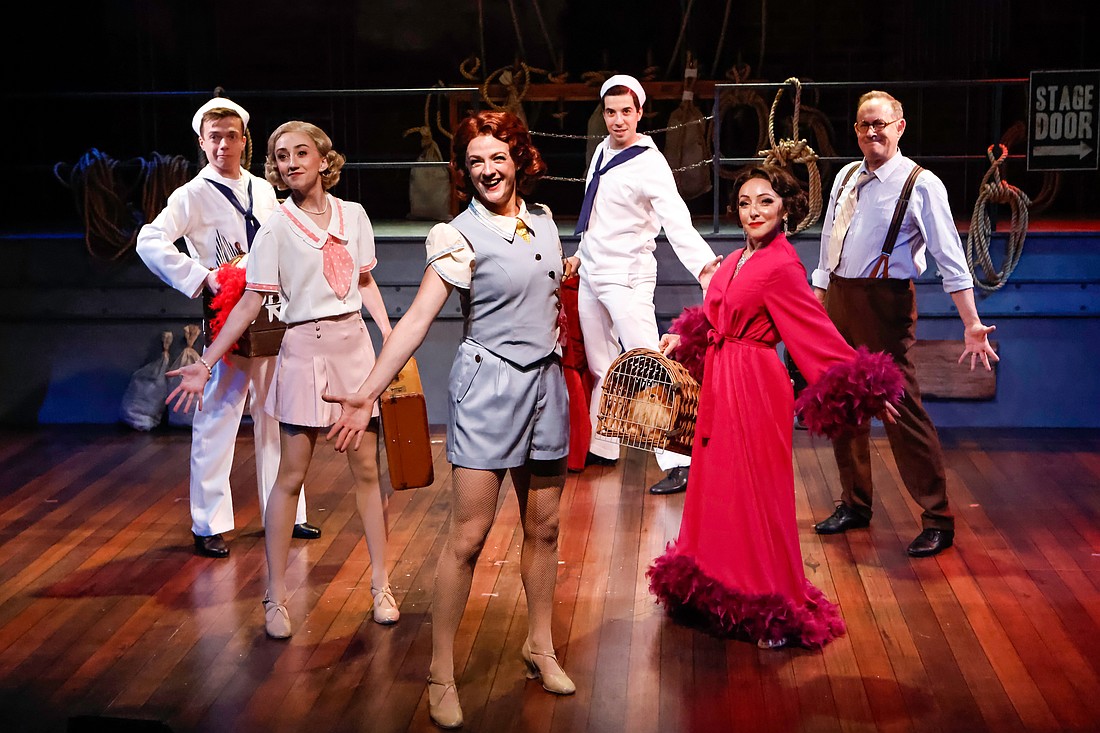Devin Johnson, Emily Ann Brooks, Kelsey Stalter, Larry Toyter, Jenna Coker-Jones and Joel Newsome star in Florida Studio Theatre's "Dames at Sea."