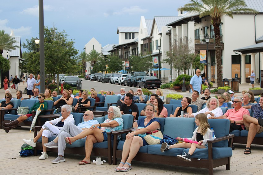 It's was laughs all around for the Waterside Place crowd during the Florida Studio Theatre's show June 20.