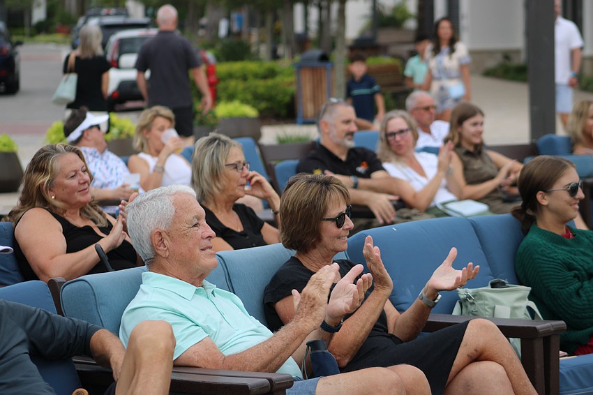 The crowd showed their appreciation for the Florida Studio Theatre show at Waterside Place with lots of laughs and applause.