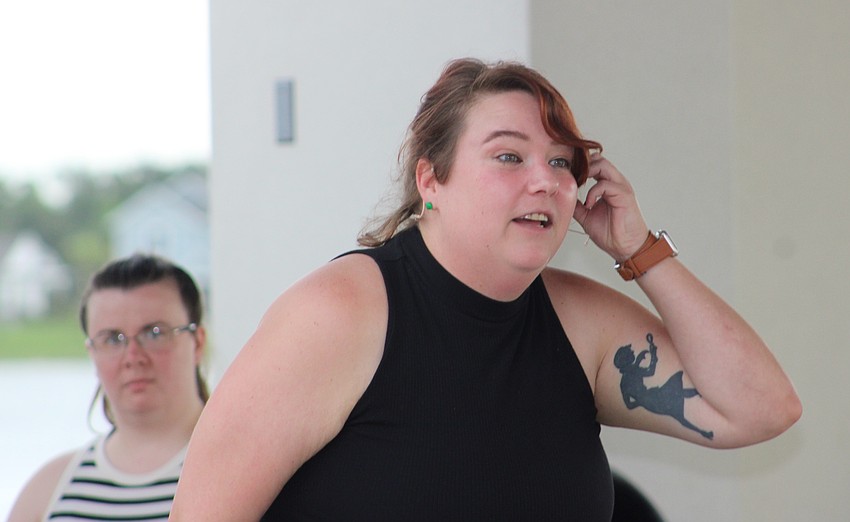 Florida Studio Theatre's Sarah Durham said she and her fellow entertainers loved doing an outdoor show at Waterside Place.