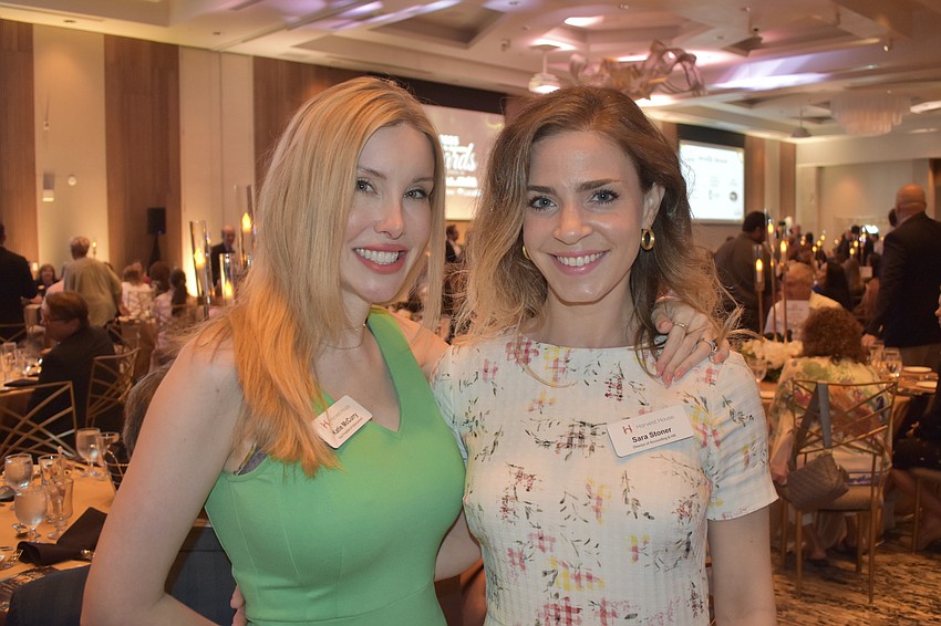 Harvest House's vice president of advancement Katie McCurry and director of accounting and HR Sara Stoner