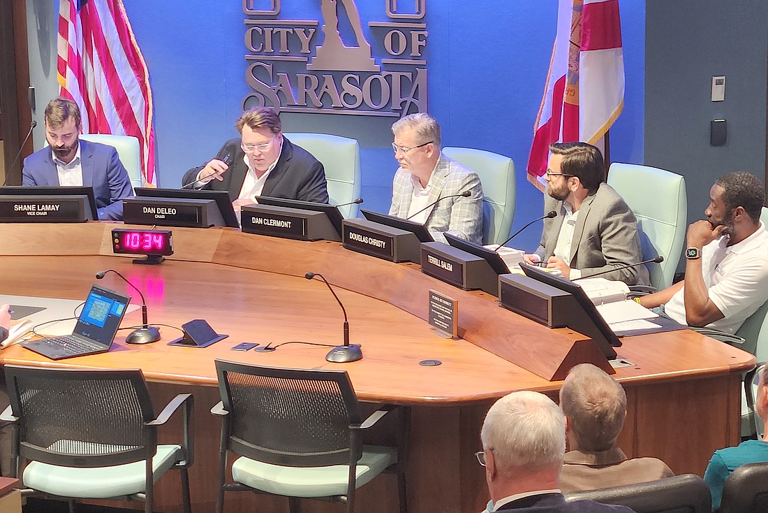 Sarasota Planning Board members (from left) Vice Chair Shane Lamay, Chair Dan Deleo, Dan Clermont, Douglas Christy and Terrill Salem.