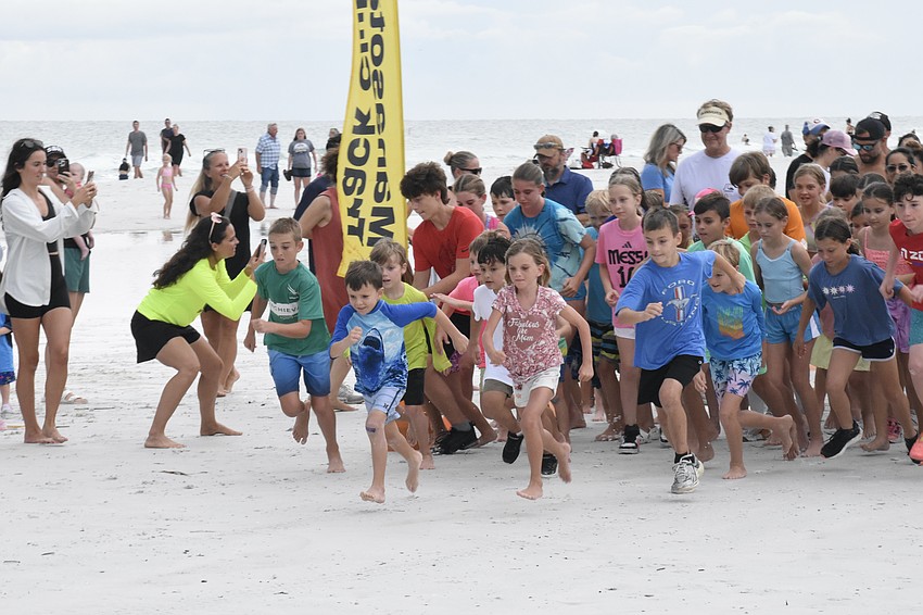 The run begins during the June 3 beach run.
