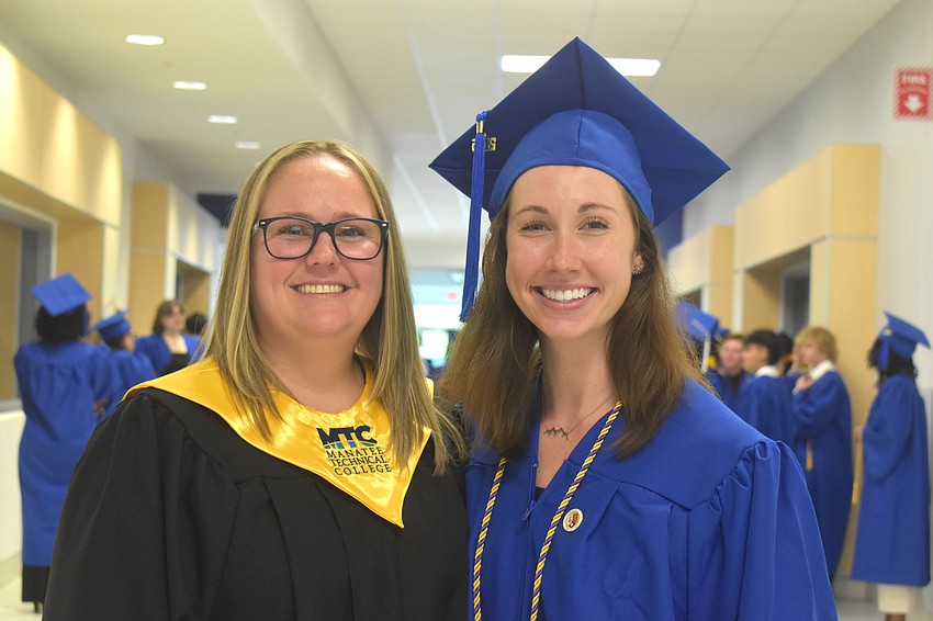 Dental Assisting Instructor Ashley Cestero taught Mikayla Wiles, a graduate who already is working at Rose Dental.