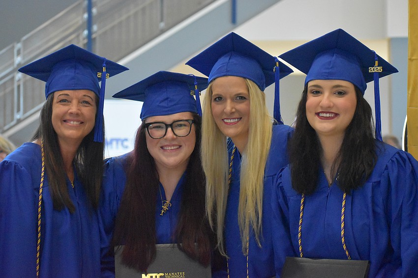 Tonia Wampler, Nicole Kelly, Brittany Romano and Emily Brophy complete the Paramedic-ATD program at MTC.