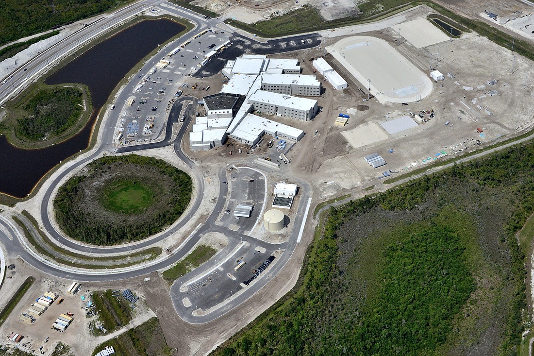 Construction takes place on Wellen Park High School on May 7.