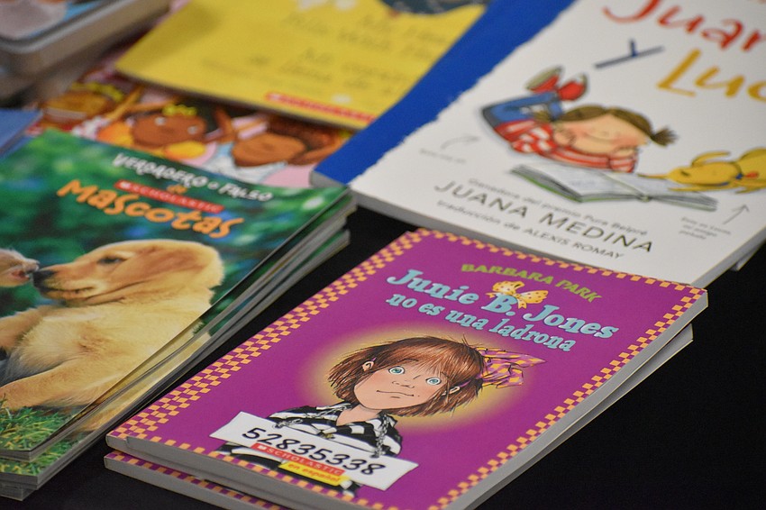 Books from the Suncoast Campaign for Grade Level Reading were set out for students.