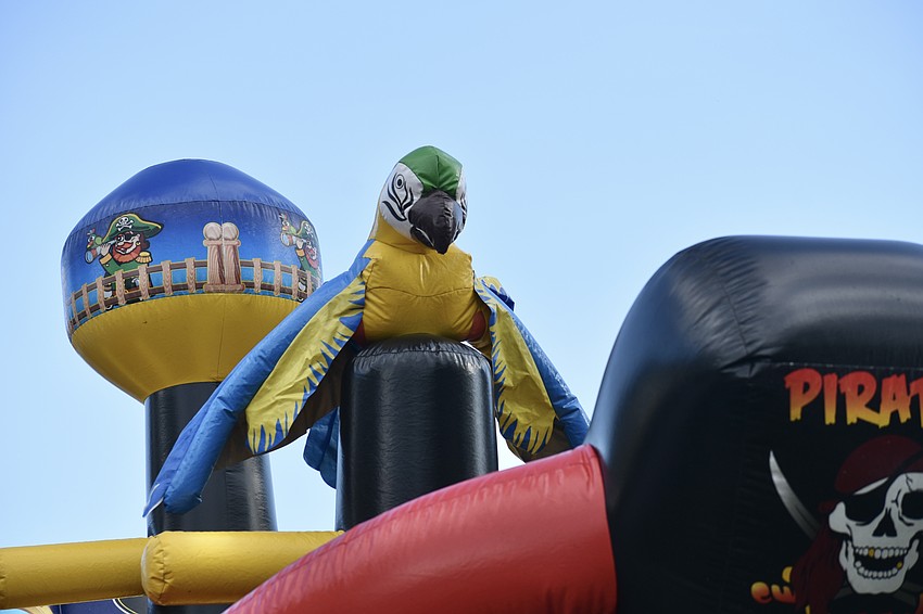 Southsore Community Church brought experiences including inflatables to the event.